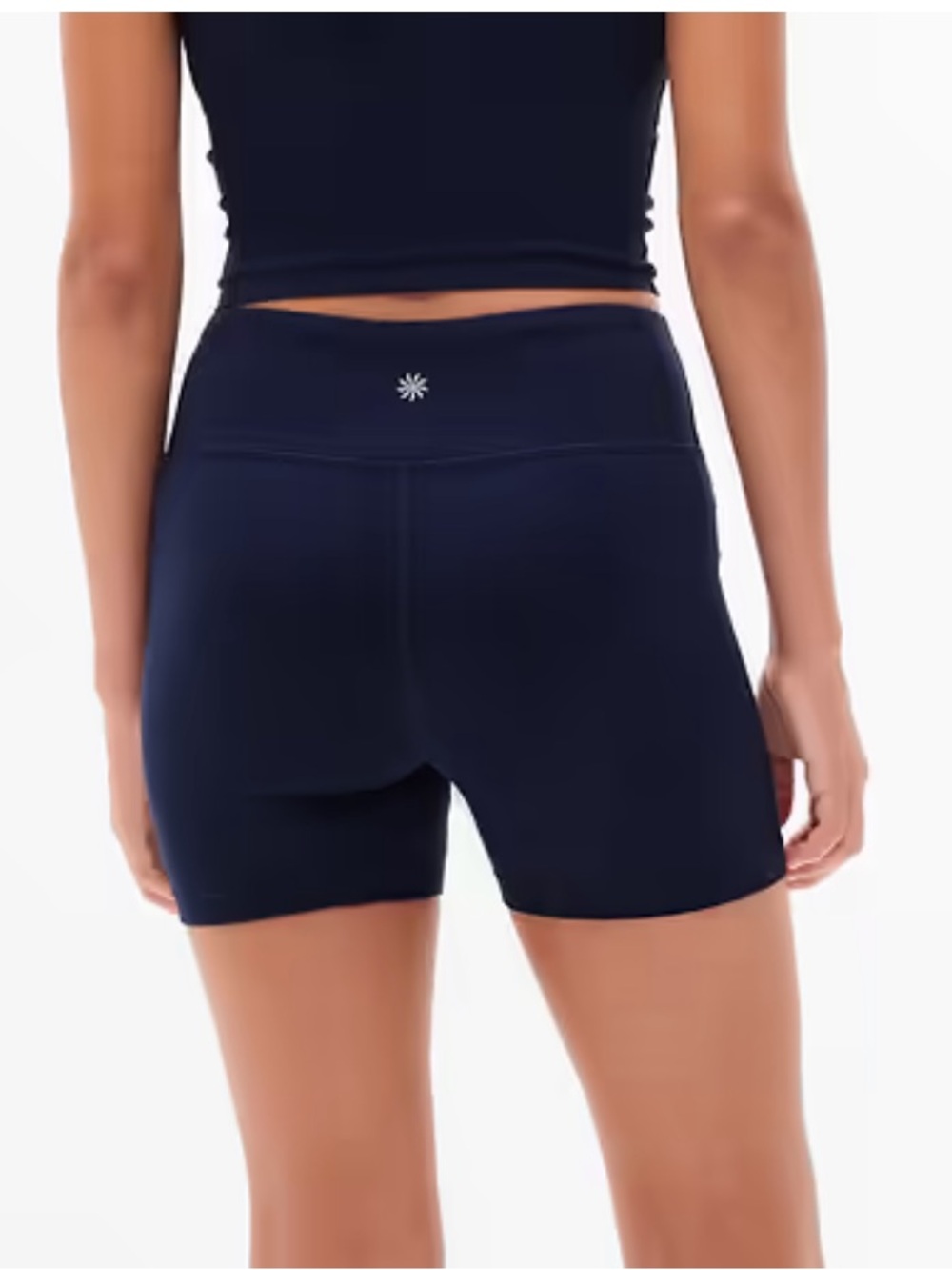 2 pairs of Athleta Girl Light and Dark Blue Chit Chat Shorts - Picture 3 of 9